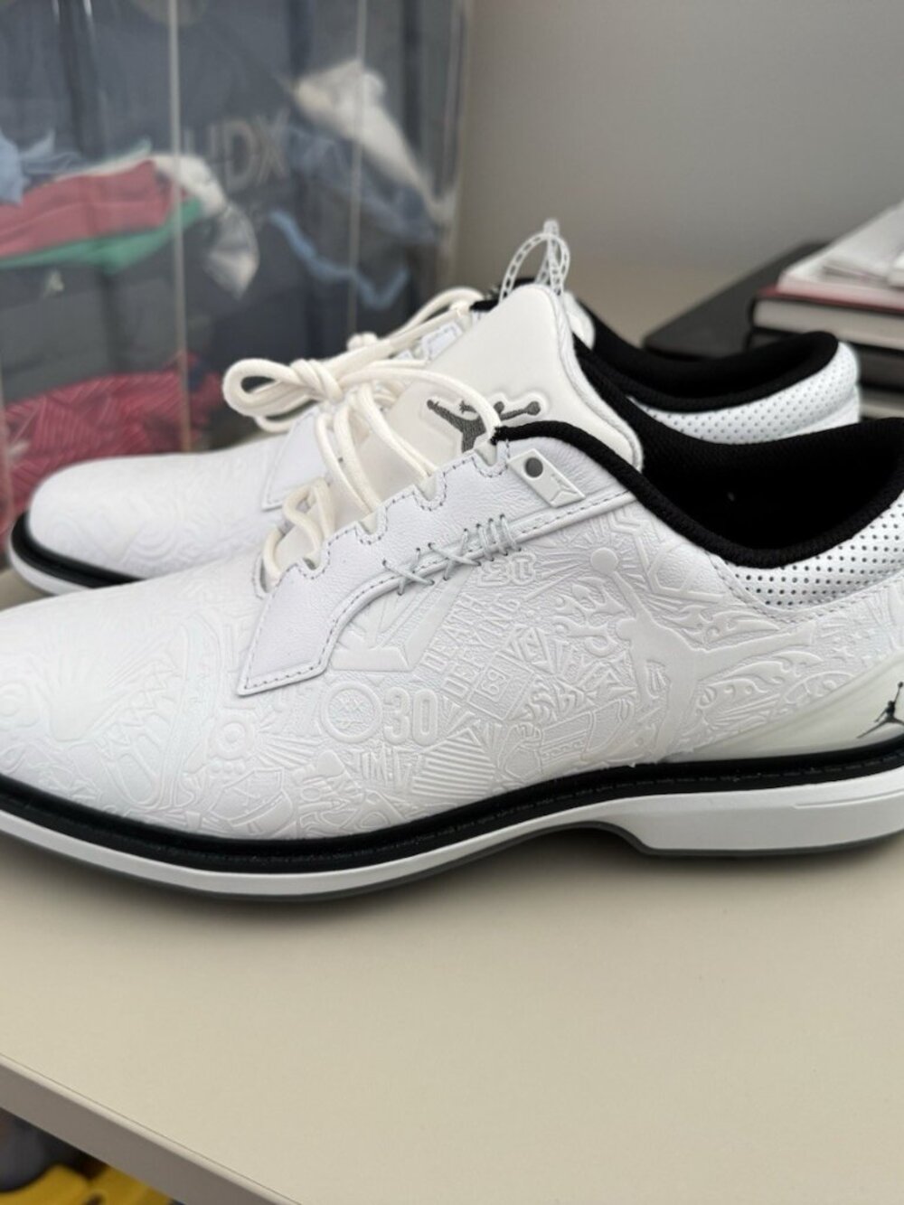 Air Jordan ADG Golf Shoes Men's 8 White Leather New Without Box